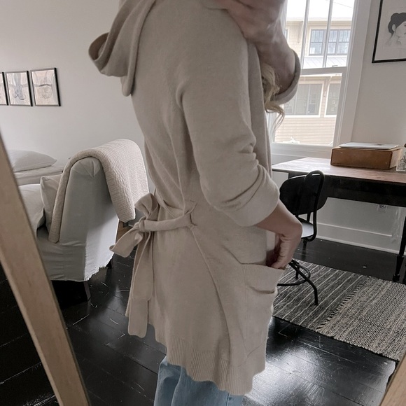 Women’s long LOFT hooded belted cardigan - Picture 5 of 7